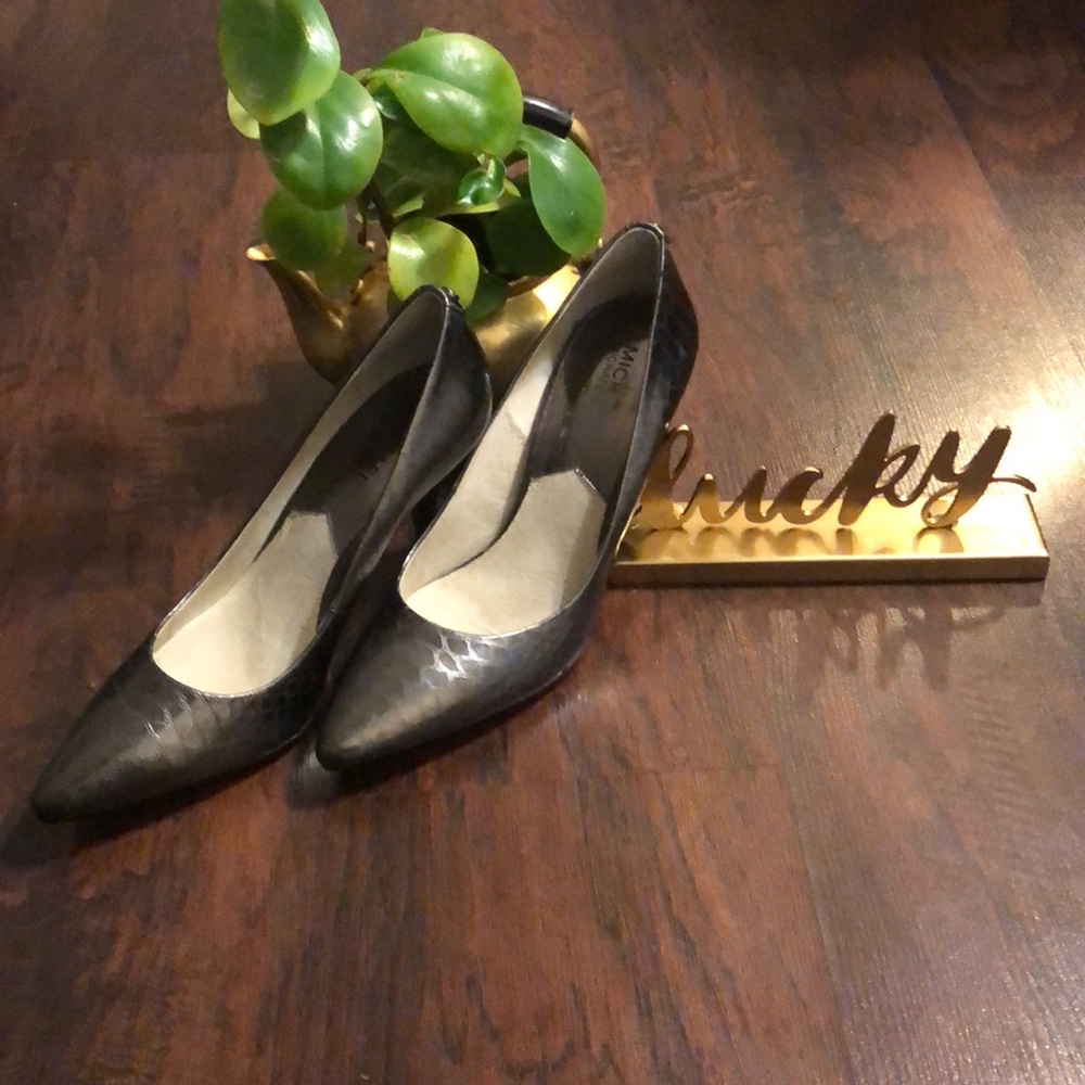 Gunmetal Silver Michael Kors Heels